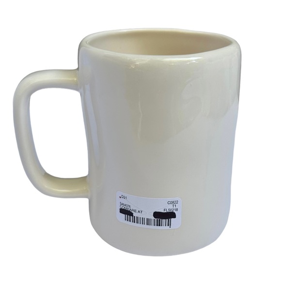 Rae Dunn BE HONEST Mug White Black Large Letters Ceramic Dimples 2018 NWT OG - Picture 6 of 12